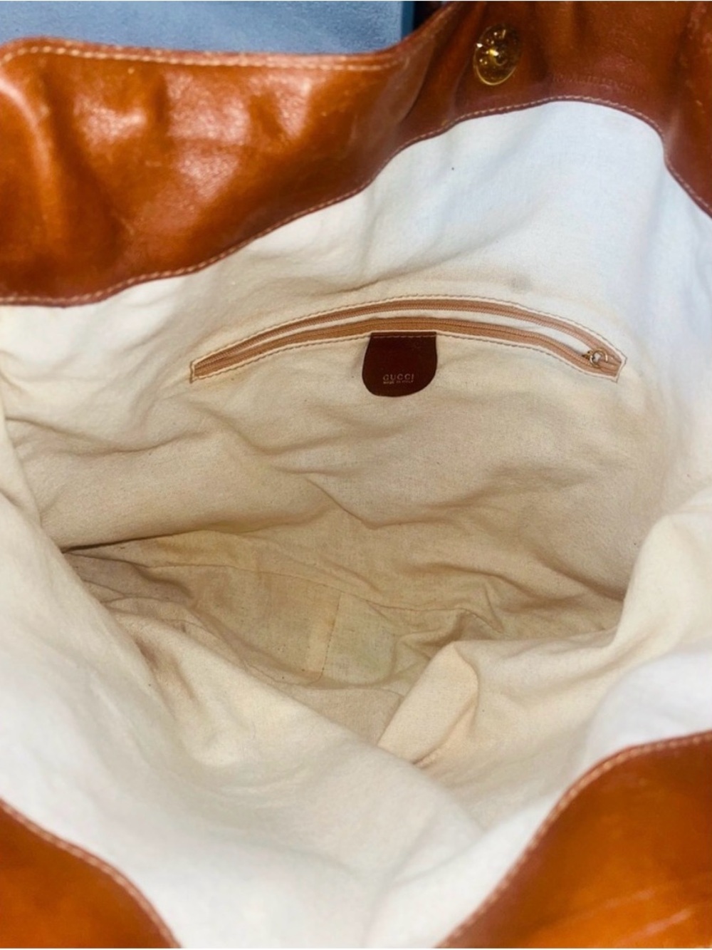 Gucci Vtg Bamboo Leather Shoulder Bag - Picture 2 of 5
